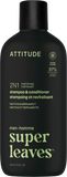 Attitude Pánsky posilňujúci šampón a kondicionér 2v1 Super leaves Matcha a Bergamot 415 ml
