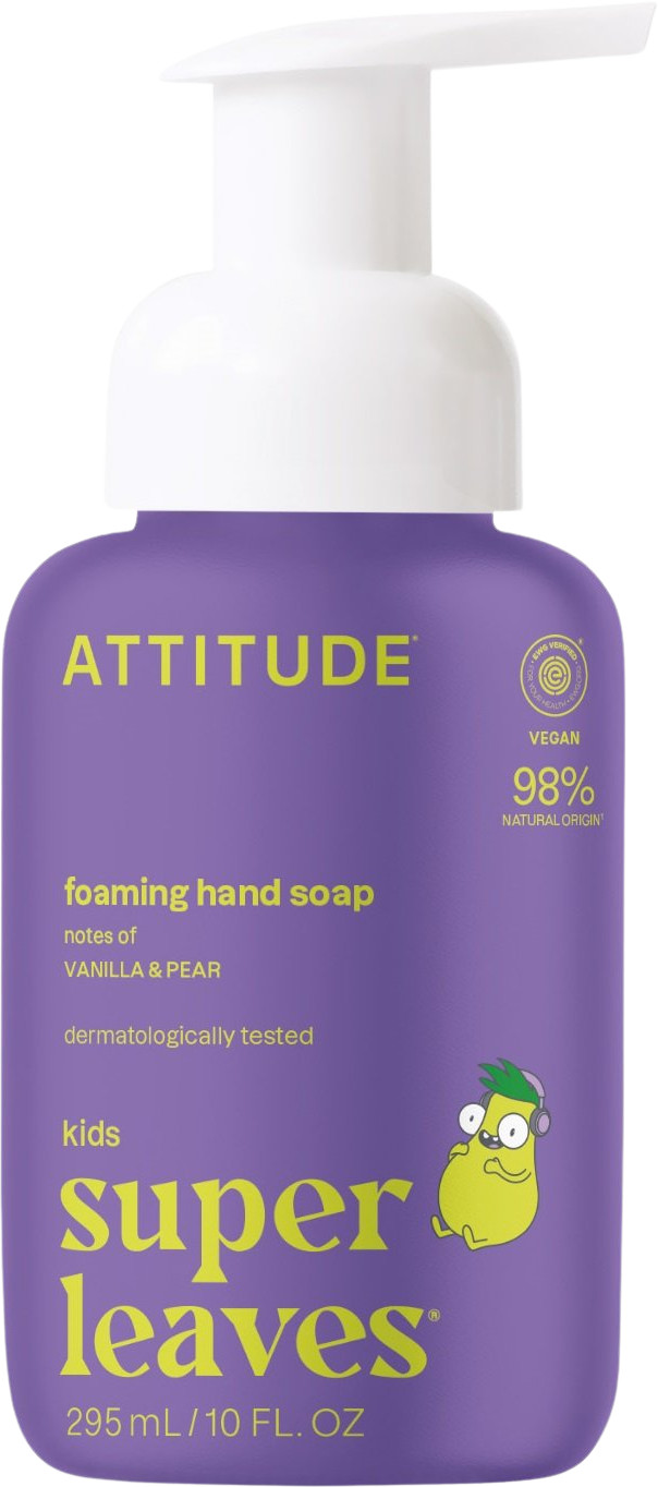 Attitude Detské penivé mydlo na ruky Little leaves s vôňou vanilky a hrušky 295 ml
