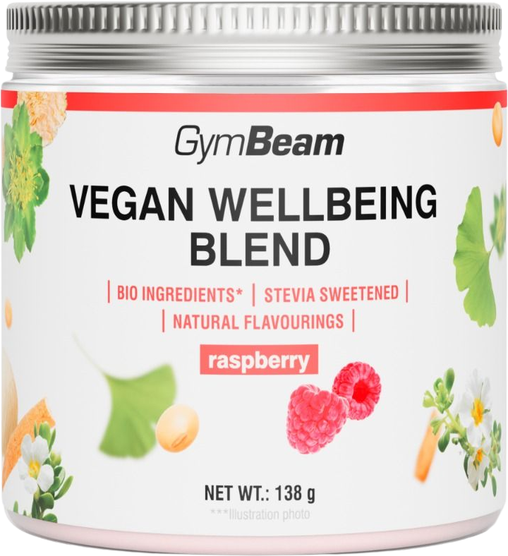GymBeam Vegan Wellbeing Blend - malina 138 g