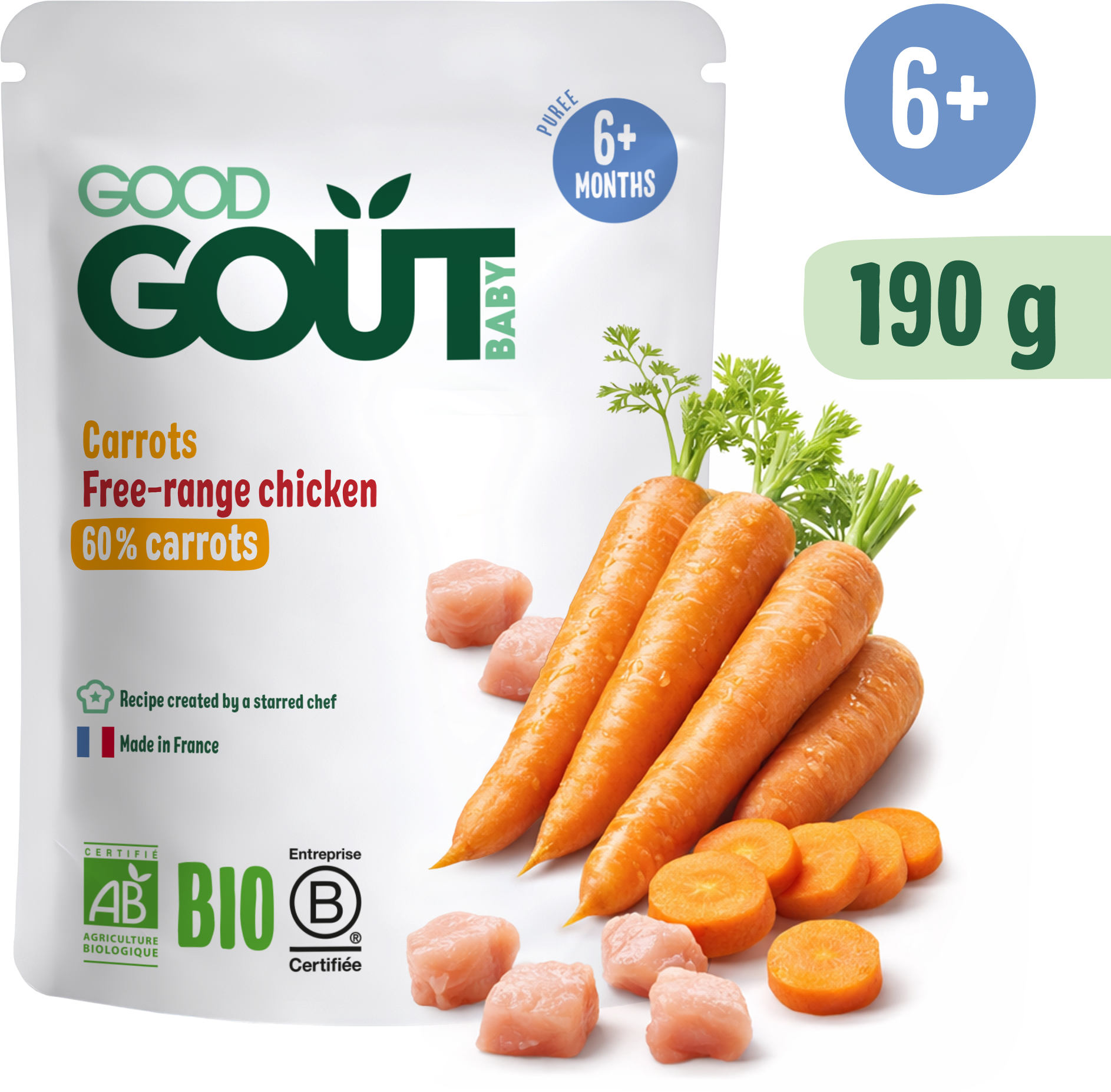 Good Goût BIO Mrkva s farmárskym kuriatkom 190 g
