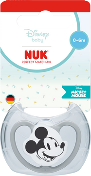 Nuk Cumlík Perfect Match AIR DISNEY Mickey GREY 0-6m BOX