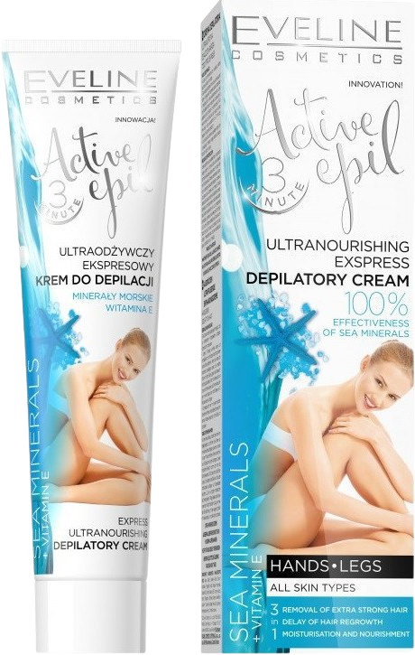 Eveline Active Epil Depilačný krém na ruky a nohy 3v1 Morské minerály 125 ml