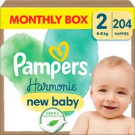 Pampers Harmonie Baby veľ.2 - Mesačné balenie 204 ks