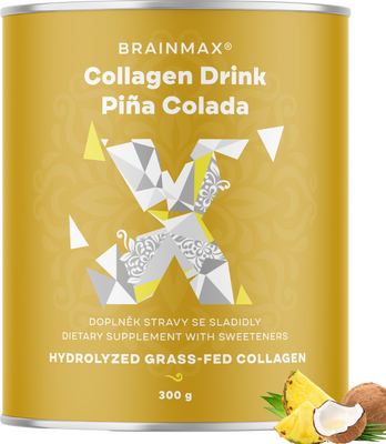 BrainMax Kolagén nápoj, piña colada 300 g