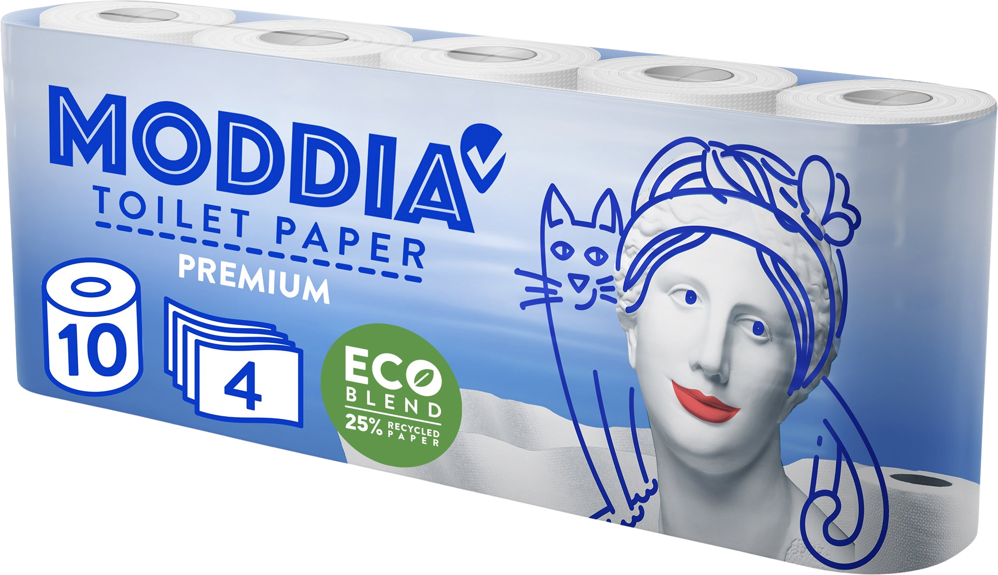 Moddia Toaletný papier 4vrstvový 10 ks