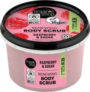 Organic Shop Obnovujúci telový peeling Malina a cukor 250 ml