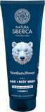 Natura Siberica Arctic Wild Umývací gél 3v1 na vlasy, telo a fúzy Severná sila 200 ml