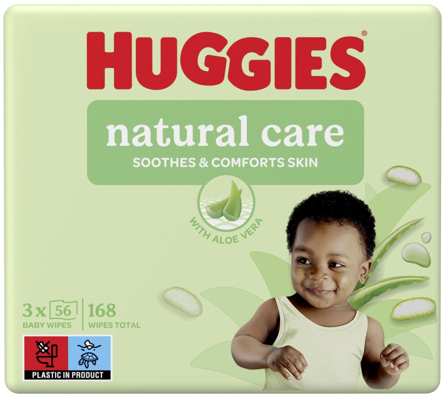 Huggies® Natural Care Triplo vlhčené obrúsky 3 x 56 ks