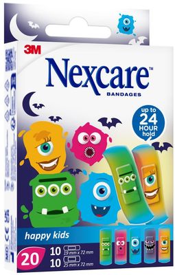 3M Nexcare Happy Kids náplasť strašidielka 20 ks