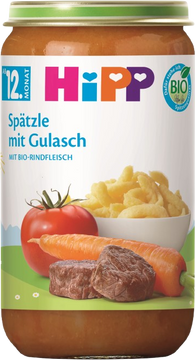 HiPP BIO Špecle a guláš a hovädzie mäso 250 g