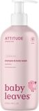 Attitude Detské telové mydlo a šampón (2v1) bez vône Baby leaves 473 ml