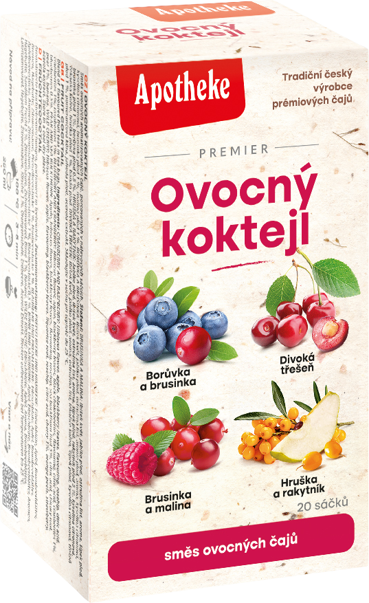 Apotheke Premier, ovocný koktail zmes čajov 5 x 4 vrecúšok