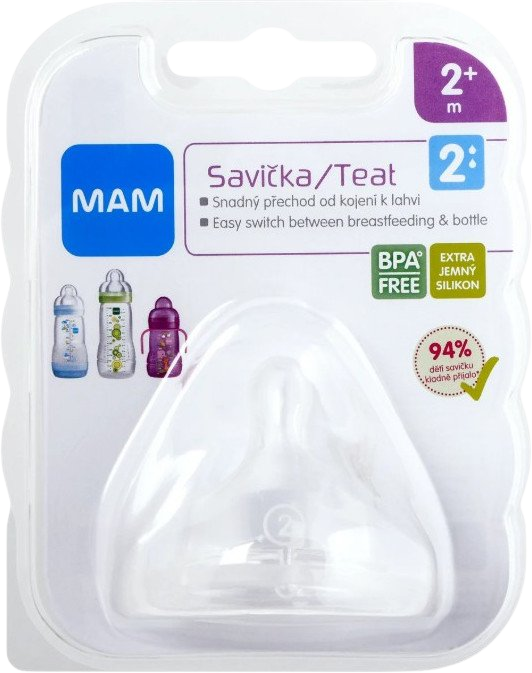 MAM Cumlík na fľašu V2-medium 2+m. S