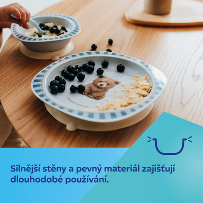 Canpol babies Miska s prísavkou Woodland ružová 300 ml