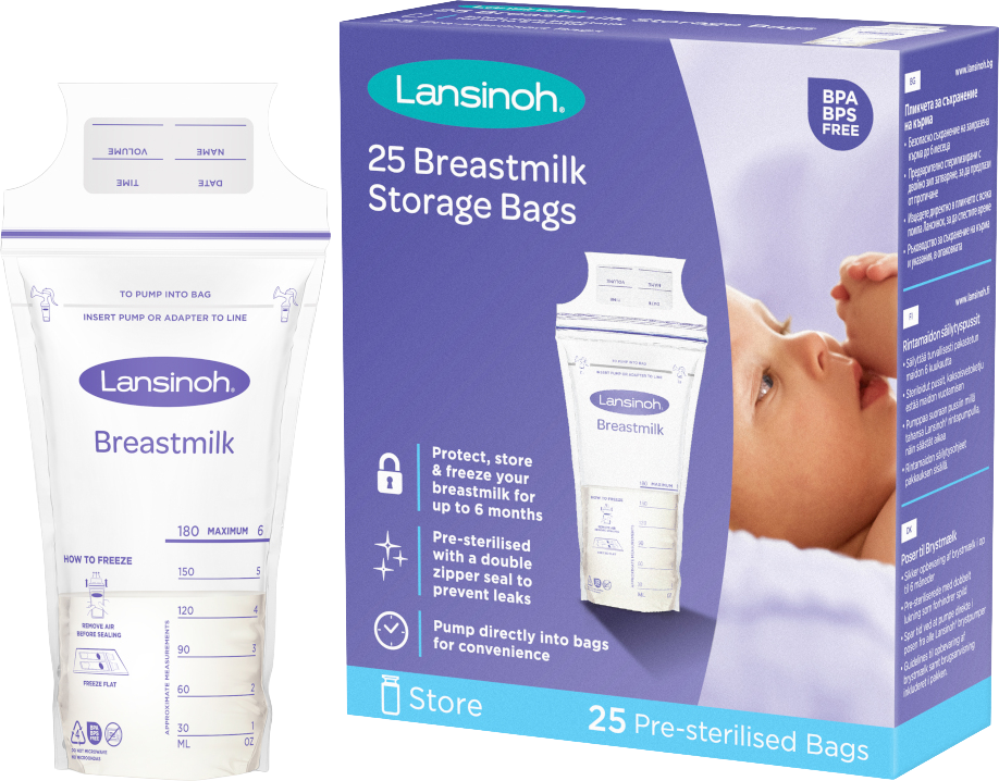 Lansinoh vrecká na skladovanie materského mlieka 25 ks