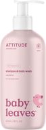 Attitude Detské telové mydlo a šampón (2v1) bez vône Baby leaves 473 ml