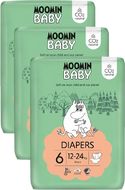 Moomin baby 6 Maxi 12–24 kg, mesačné balenie eko plienok 102 ks