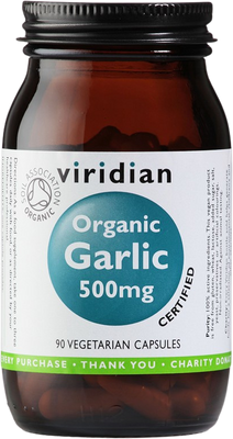 Viridian Organic Garlic 500mg, 90 kapsúl
