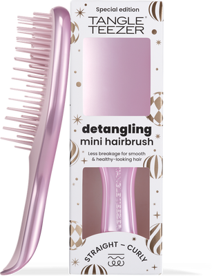 Tangle Teezer Ultimate Detangler Mini Chrome Pink Satin limitovaná edícia kefa na vlasy 1 ks