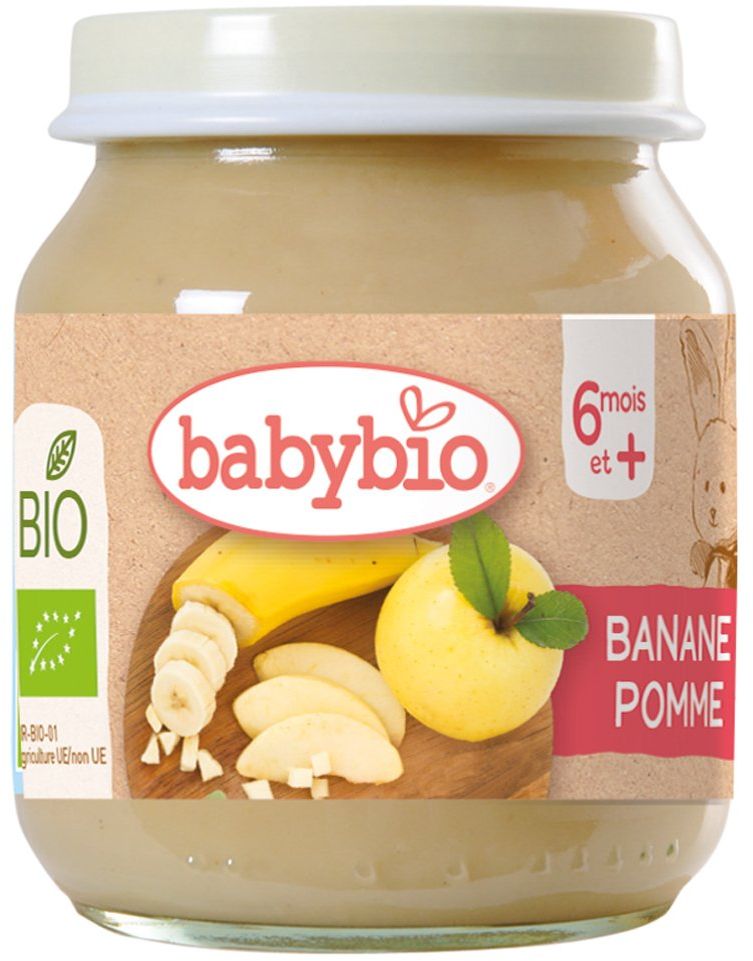 Babybio Bio banán a jablko 130 g
