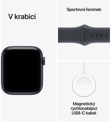 Apple Watch SE 3 Cellular 40mm Temne atramentový hliník s atramentovým športovým remienkom M/L