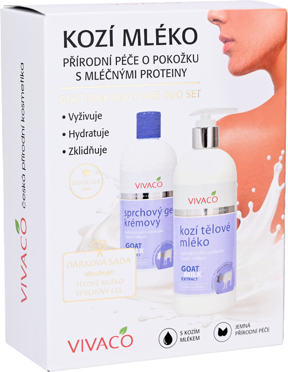 Vivaco Darčeková kazeta kozmetiky s kozím mliekom 400 ml