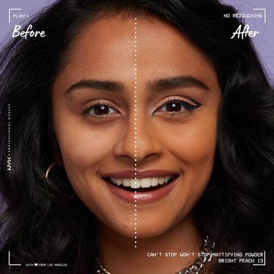 NYX Professional Makeup Can't Stop Won't Stop zmatňujúci púder - 13 Bright Peach 6 g