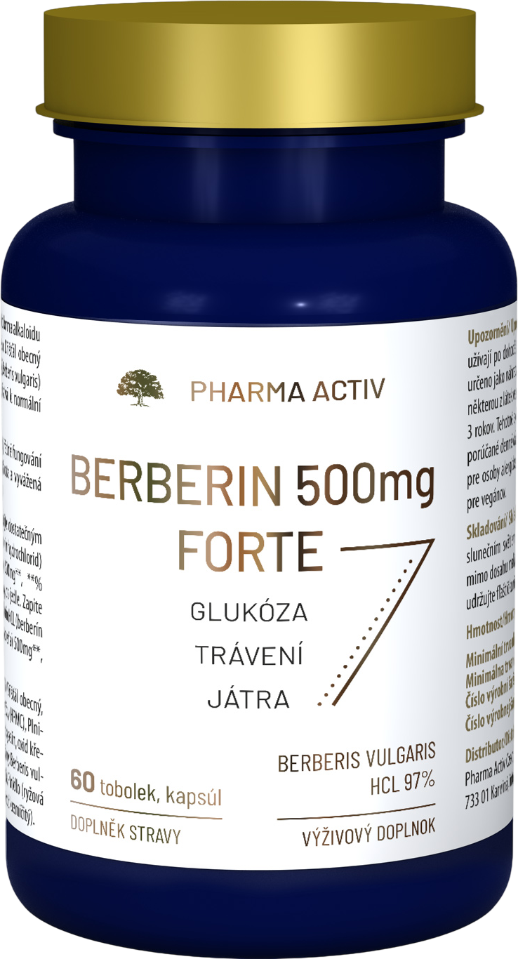 Pharma Activ Berberín 500mg FORTE 60 x 500 mg