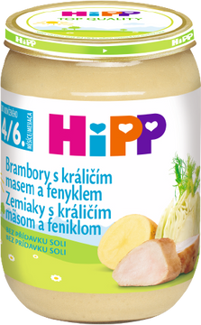 HiPP Zemiaky s králičím mäsom a feniklom 190 g